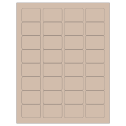 1.75" x 1.25" Pastel Tan Rectangular Sheet Labels