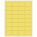 1.75" x 1.25" Pastel Yellow Rectangular Sheet Labels