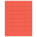1.75" x 1.25" Red Rectangular Sheet Labels