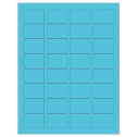 1.75" x 1.25" Turquoise Rectangular Sheet Labels
