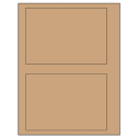 6.78" x 4.75" Brown Kraft Rectangular Sheet Labels