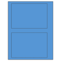 6.78" x 4.75" Fluorescent Blue Rectangular Sheet Labels