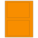 6.78" x 4.75" Fluorescent Orange Rectangular Sheet Labels