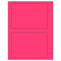 6.78" x 4.75" Fluorescent Pink Rectangular Sheet Labels