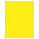 6.78" x 4.75" Fluorescent Yellow Rectangular Sheet Labels
