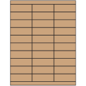 2.83" x 1" Brown Kraft Rectangular Sheet Labels
