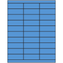 2.83" x 1" Fluorescent Blue Rectangular Sheet Labels