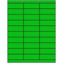 2.83" x 1" Fluorescent Green Rectangular Sheet Labels