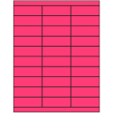 2.83" x 1" Fluorescent Pink Rectangular Sheet Labels