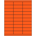 2.83" x 1" Fluorescent Red Rectangular Sheet Labels