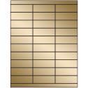 2.83" x 1" Gold Foil Rectangular Sheet Labels