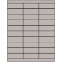 2.83" x 1" Gray Rectangular Sheet Labels