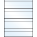 2.83" x 1" White Mid Gloss Rectangular Sheet Labels
