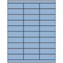 2.83" x 1" Pastel Blue Rectangular Sheet Labels