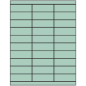 2.83" x 1" Pastel Green Rectangular Sheet Labels