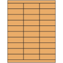 2.83" x 1" Pastel Orange Rectangular Sheet Labels