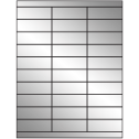 2.83" x 1" Silver Foil Rectangular Sheet Labels