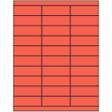 2.83" x 1" Red Rectangular Sheet Labels