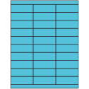 2.83" x 1" Turquoise Rectangular Sheet Labels