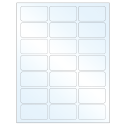 2.512" x 1.378" Crystal Clear Rectangular Sheet Labels