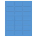 2.512" x 1.378" Fluorescent Blue Rectangular Sheet Labels