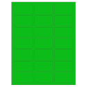2.512" x 1.378" Fluorescent Green Rectangular Sheet Labels