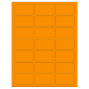 2.512" x 1.378" Fluorescent Orange Rectangular Sheet Labels