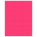 2.512" x 1.378" Fluorescent Pink Rectangular Sheet Labels