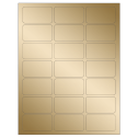 2.512" x 1.378" Gold Foil Rectangular Sheet Labels