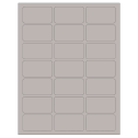 2.512" x 1.378" Gray Rectangular Sheet Labels