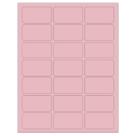 2.512" x 1.378" Pastel Pink Rectangular Sheet Labels