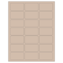 2.512" x 1.378" Pastel Tan Rectangular Sheet Labels