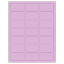 2.512" x 1.378" Pastel Purple Rectangular Sheet Labels
