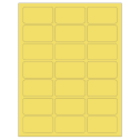 2.512" x 1.378" Pastel Yellow Rectangular Sheet Labels