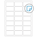 2.512" x 1.378" White Rectangular Sheet Labels - Removable Adhesive