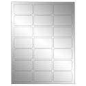 2.512" x 1.378" Silver Foil Rectangular Sheet Labels