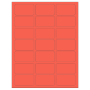 2.512" x 1.378" Red Rectangular Sheet Labels