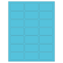 2.512" x 1.378" Turquoise Rectangular Sheet Labels