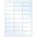 2.5" x 1.125" Crystal Clear Rectangular Sheet Labels