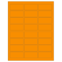 2.5" x 1.125" Fluorescent Orange Rectangular Sheet Labels