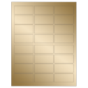 2.5" x 1.125" Gold Foil Rectangular Sheet Labels