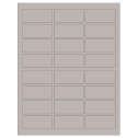 2.5" x 1.125" Gray Rectangular Sheet Labels