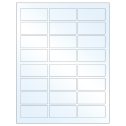 2.5" x 1.125" White Mid Gloss Rectangular Sheet Labels