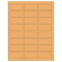 2.5" x 1.125" Pastel Orange Rectangular Sheet Labels