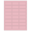 2.5" x 1.125" Pastel Pink Rectangular Sheet Labels
