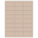 2.5" x 1.125" Pastel Tan Rectangular Sheet Labels