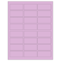 2.5" x 1.125" Pastel Purple Rectangular Sheet Labels
