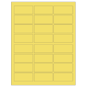 2.5" x 1.125" Pastel Yellow Rectangular Sheet Labels