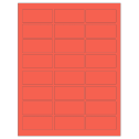 2.5" x 1.125" Red Rectangular Sheet Labels