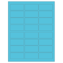 2.5" x 1.125" Turquoise Rectangular Sheet Labels